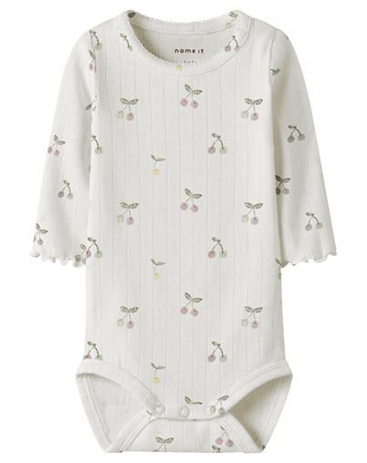 Name It - NBFFicherry Bodystocking - Cloud Dancer